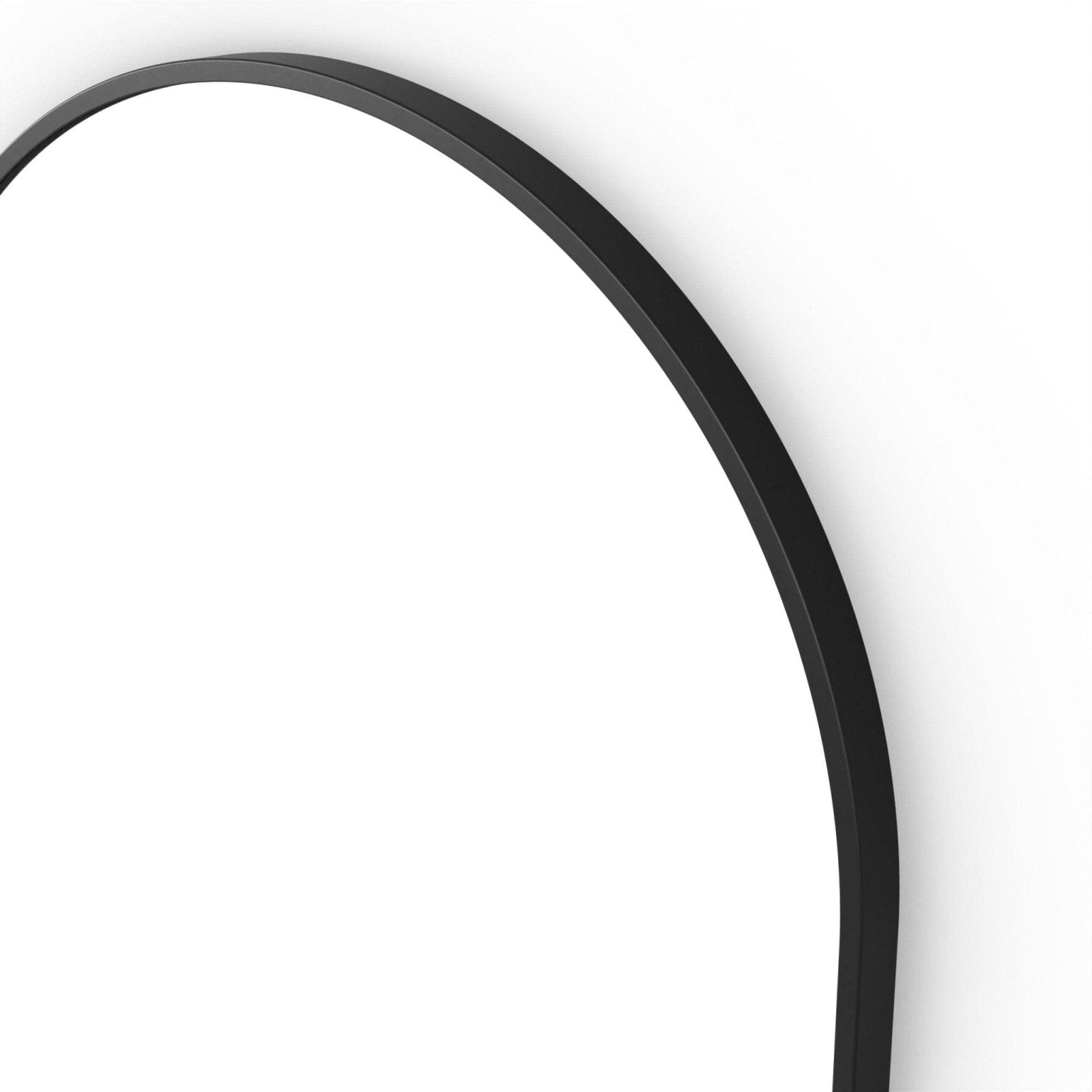 Black oval docklands capsule mirror with sleek minimalist frame perfect for modern interior decor