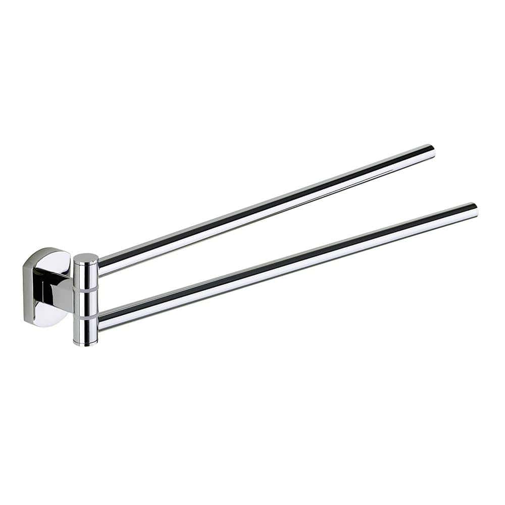 Edera Plus Double Swing Towel Rail Chrome