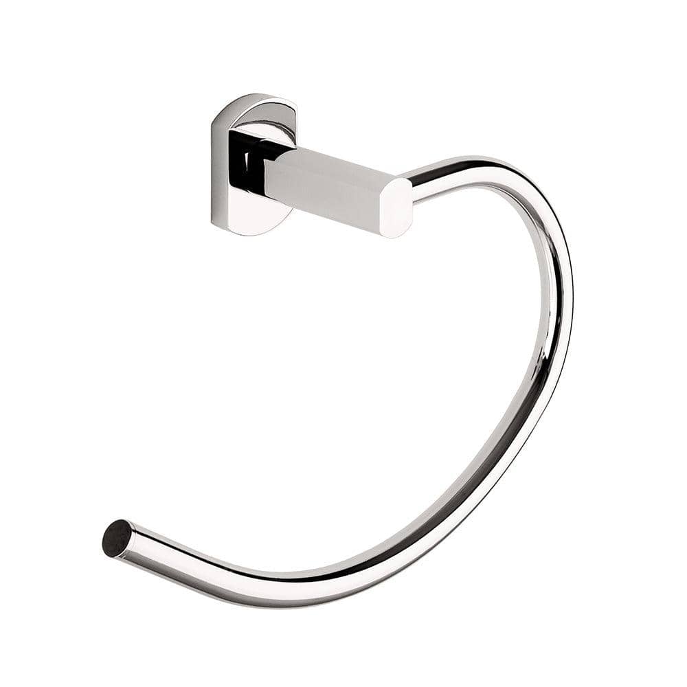 Edera plus towel ring chrome finish with sleek modern design and square wall plate for bathroom use