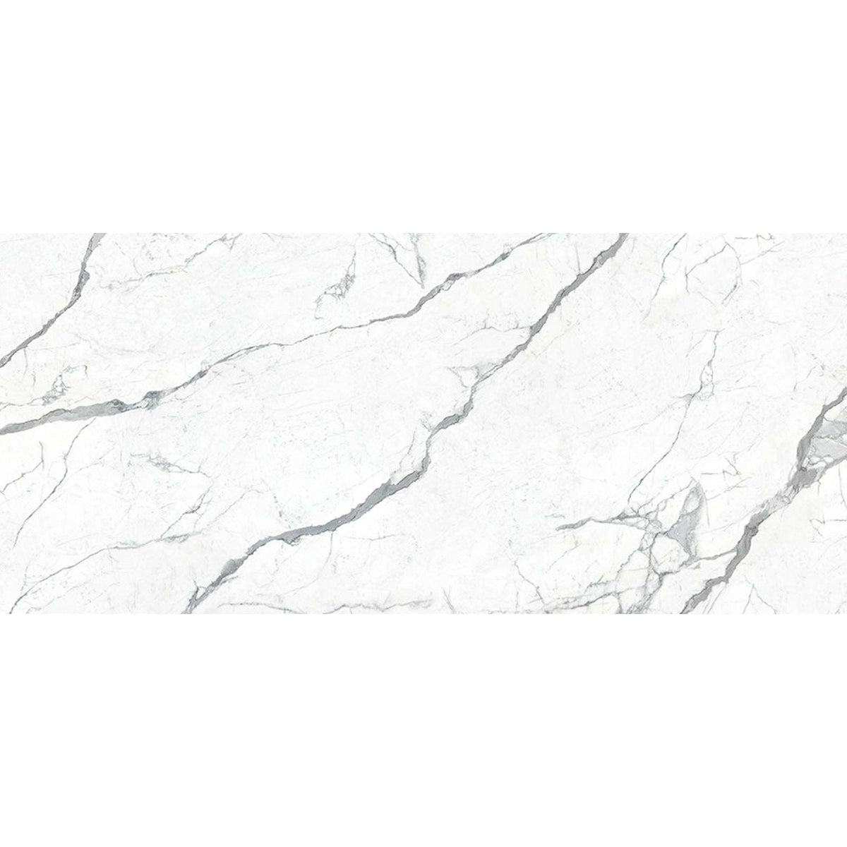 Energy stone superiore statuario 30 x 60cm white marble effect tile with elegant gray veining