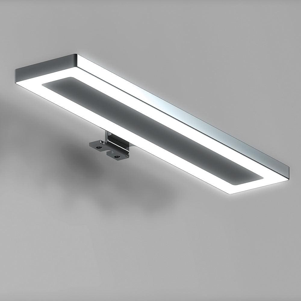 Modern rectangular led bathroom light f19 mirror light 30cm chrome with sleek chrome finish and bright white illumination
