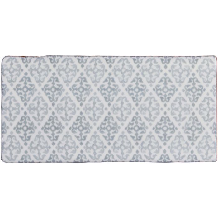 Fabrique Coraline French Blue blue and white damask-patterned tile