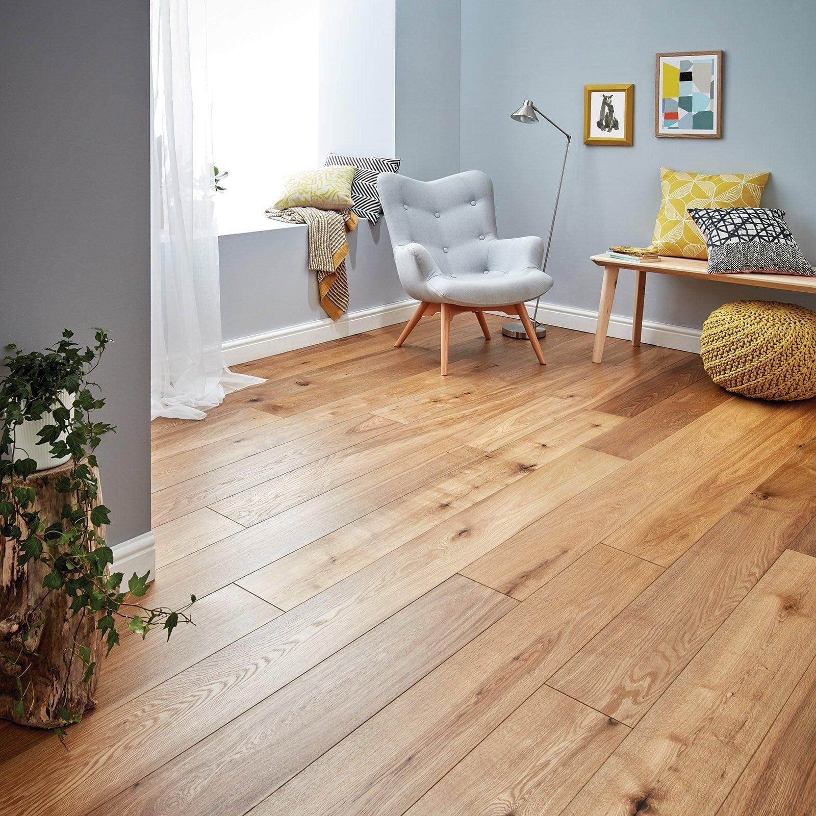 Harlech smoked oak light oak hardwood flooring with natural wood grain finish and smooth texture