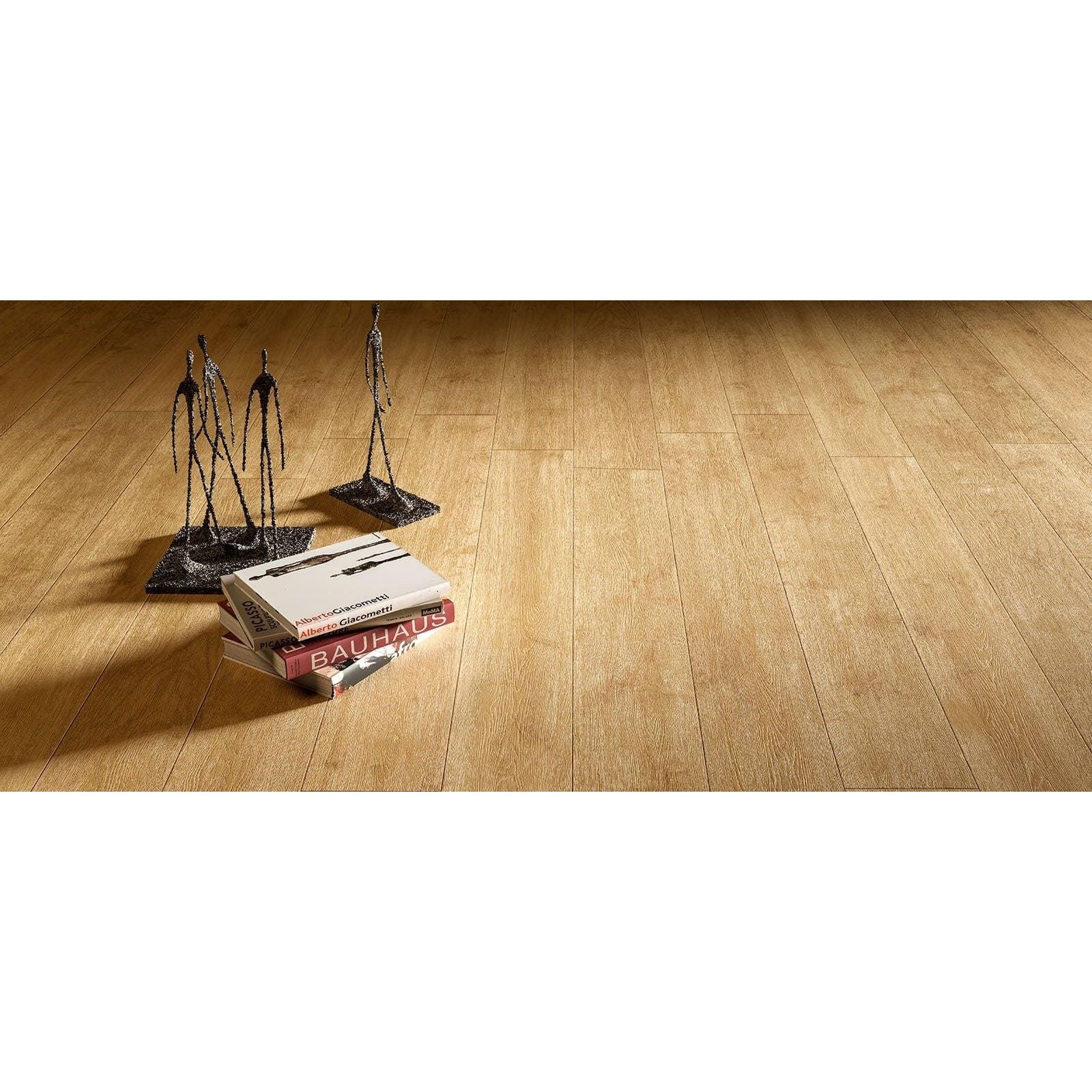 Heartwood malt matt wooden floor in light oak with smooth polished finish and visible grain patterns 20 x 120cm