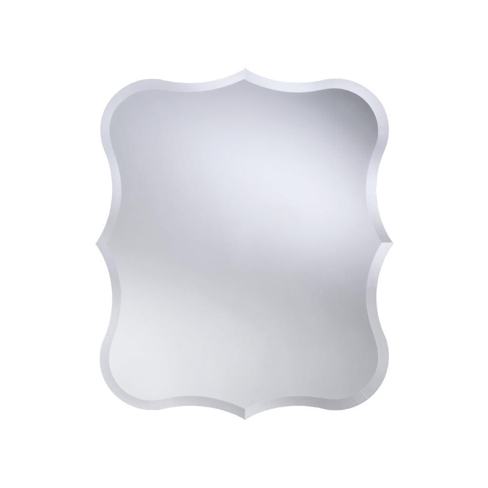 Hera mirror 56x65cm silver-framed mirror with scalloped decorative edge for elegant wall decor