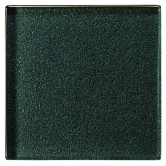 Hermes Metallica Glass dark green glass tile with a matte textured surface