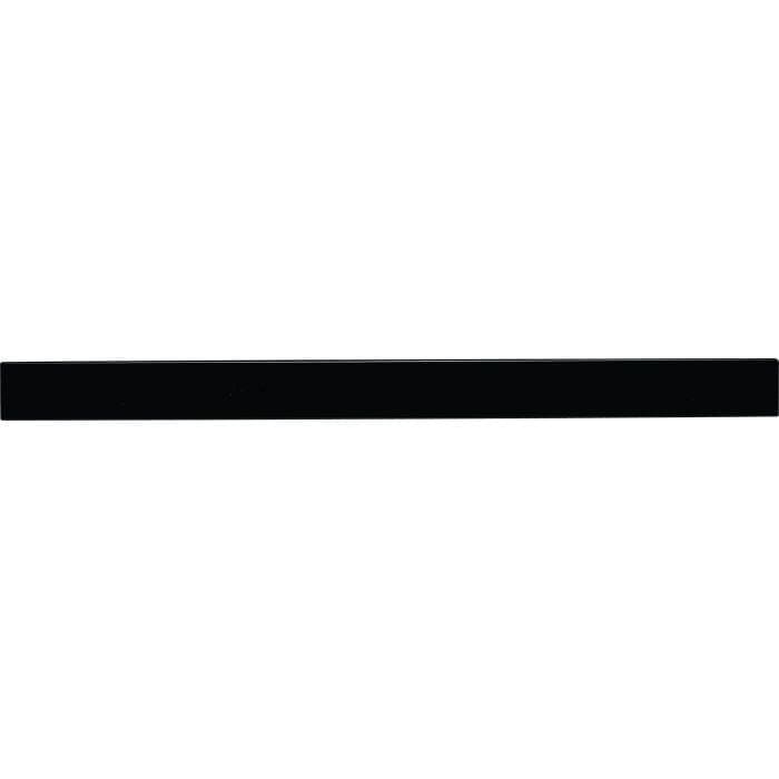 A sleek solid black rectangular indus clear highlight strip border for decorative edge accents