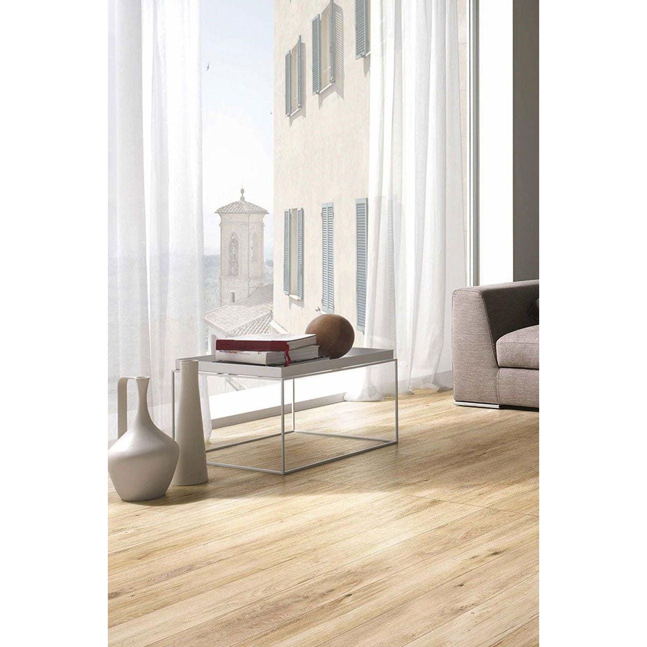 Minimalist kingfisher oak metal coffee table with sleek rectangular top and slender frame in black finish