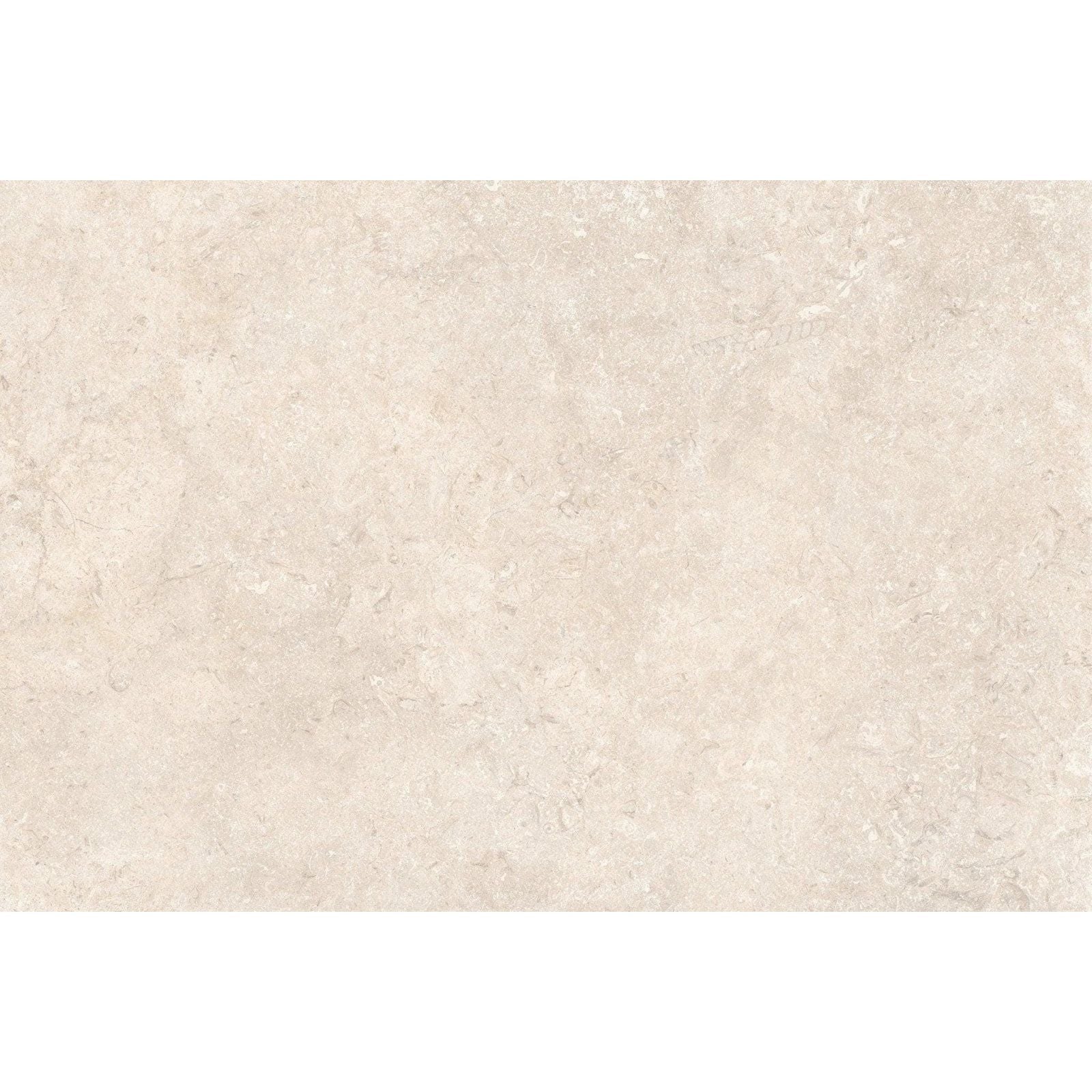 Beige marble-effect mediterranean porcelain ivory tile with subtle veining and smooth polished surface