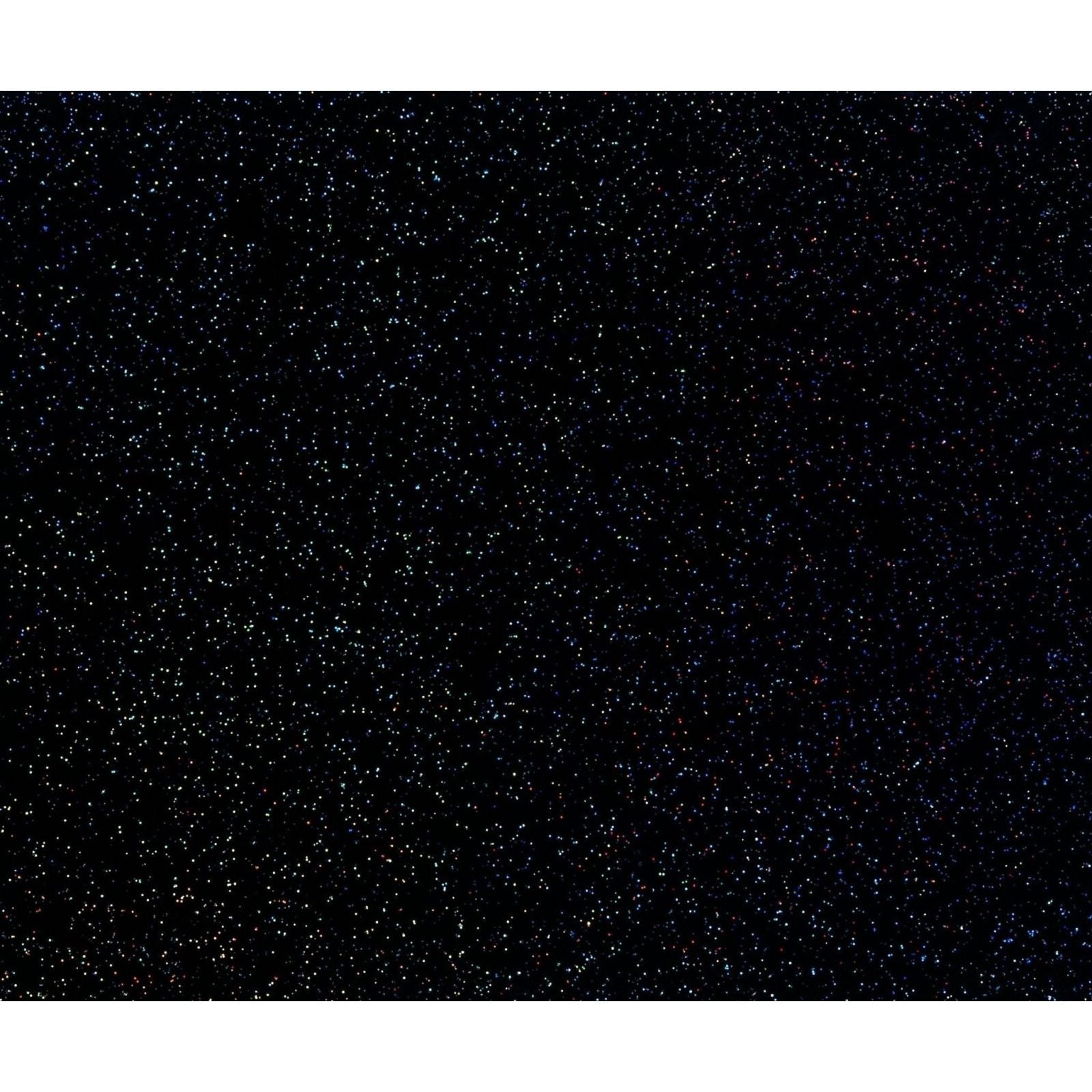 Black granite meteor 700x600 splashback countertop with speckled white and subtle blue flecks texture