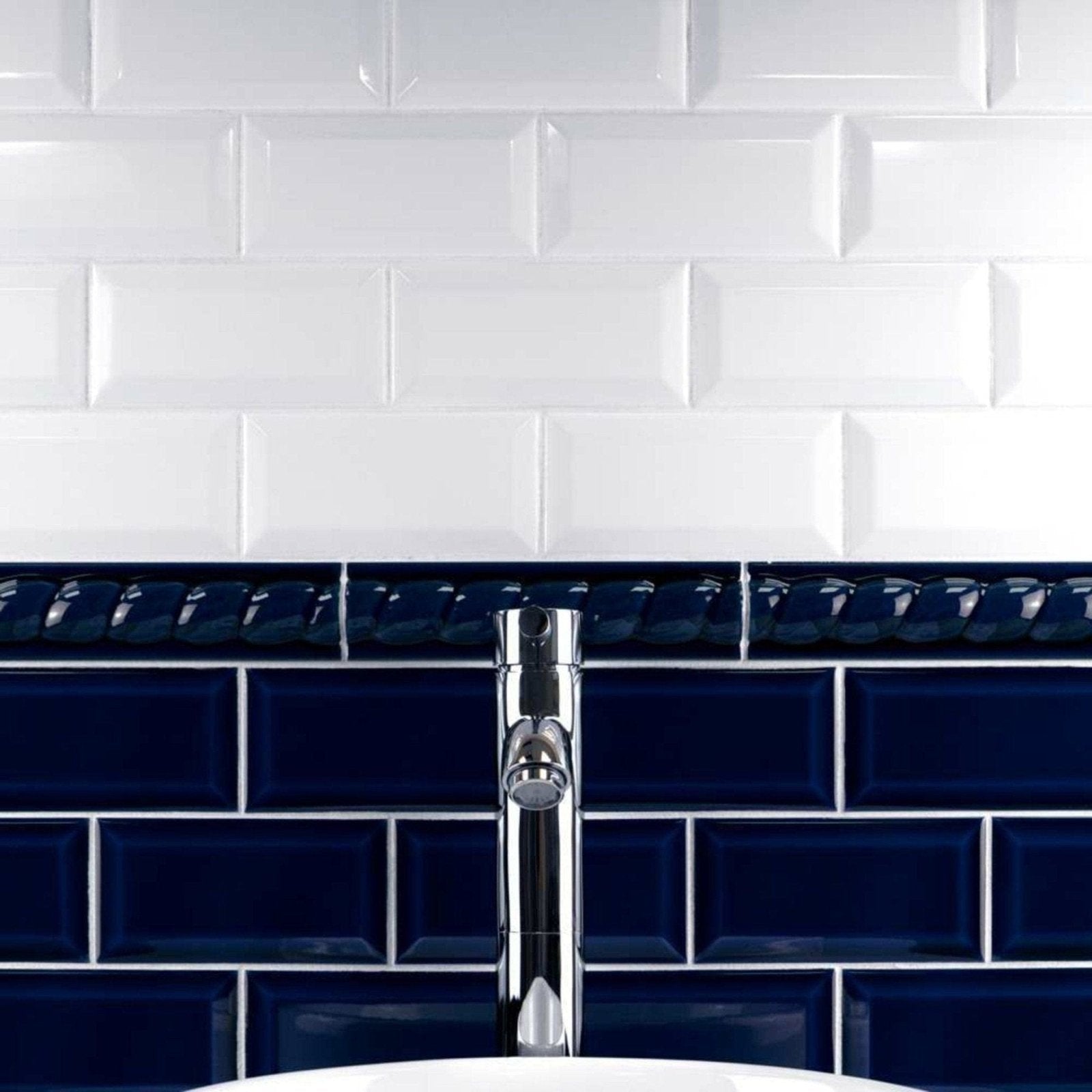 Metro Blanco Gloss modern faucet with chrome finish and sleek tall design for contemporary kitchens and bathrooms