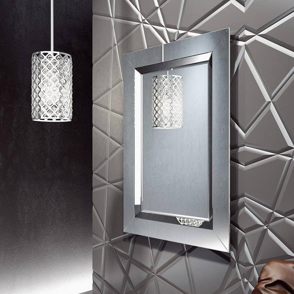 Silver-framed rectangular mirror modena mirror 110 with sleek modern design ideal for home decor