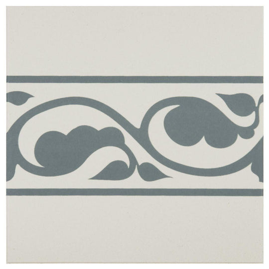 Moroccan Border Denim on Dover White