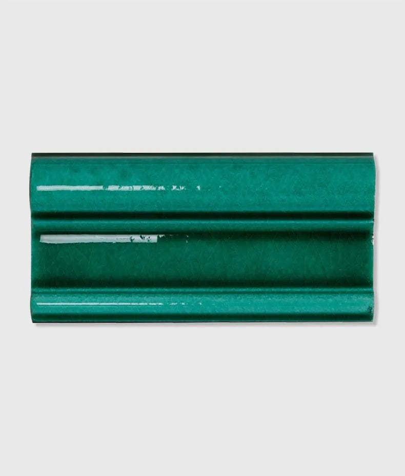 National Trust Tile Collection All Products Dado 7.5 x 15 x 2cm Lyme Ceramic Emerald Green Dado