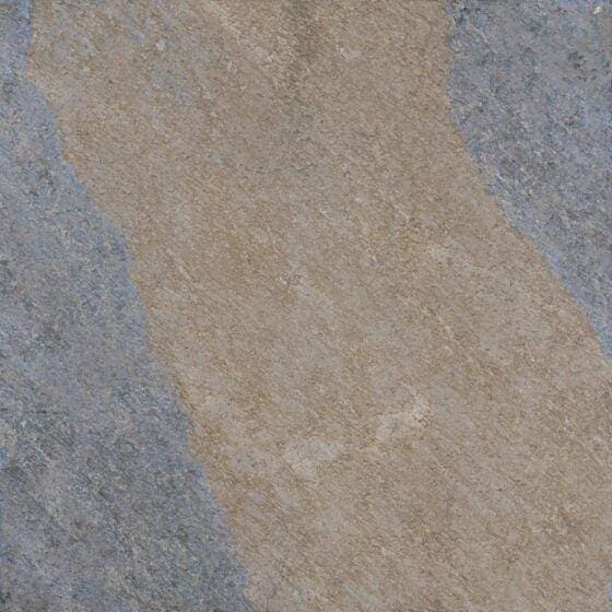 Newby Grey Multi beige and gray stone tile with a natural textured surface for indoor and outdoor use