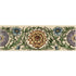 Original Style Tiles - Ceramic 152 x 50 x 7mm - Per Piece Knot Garden Blue & Yellow Classical Decorative Border on Colonial White