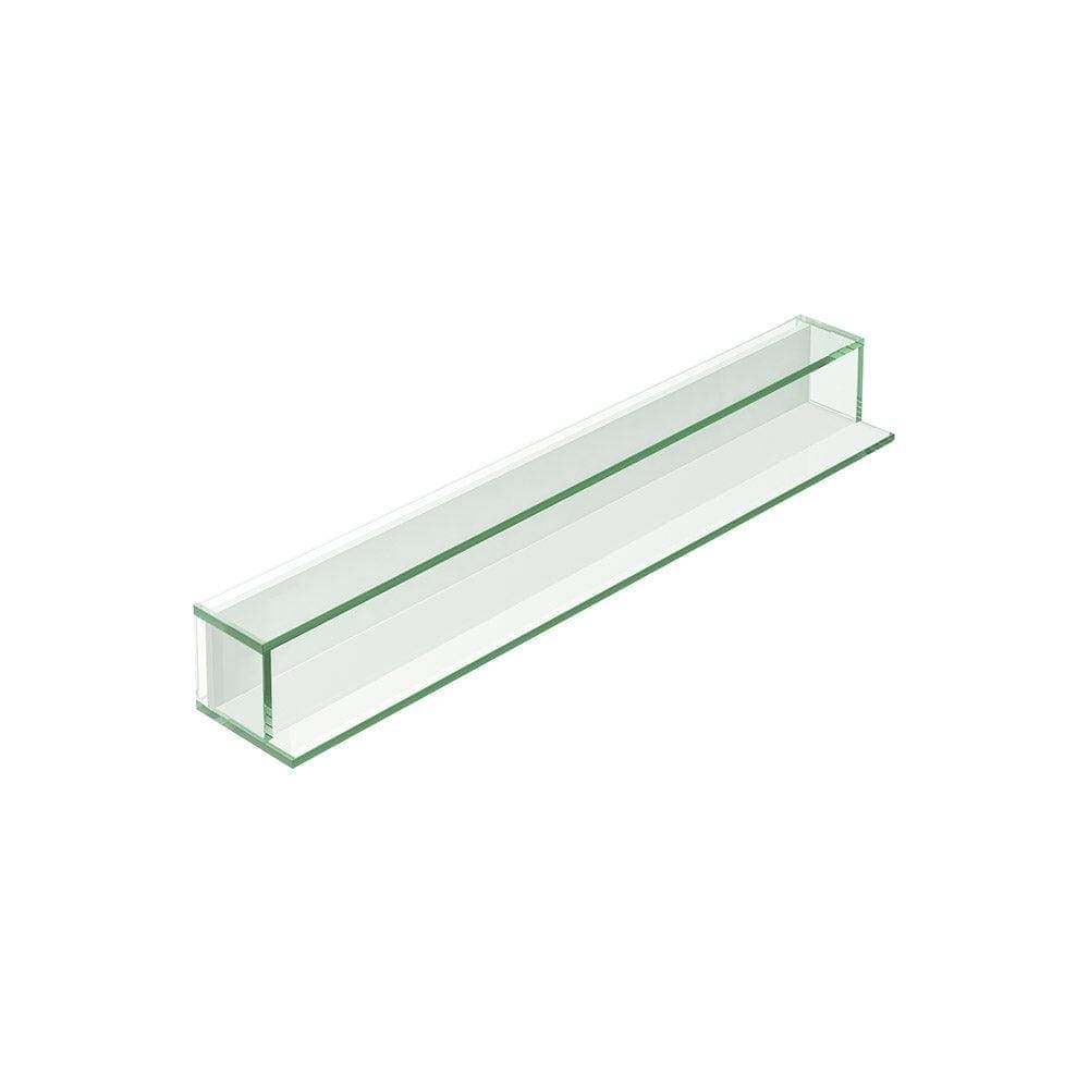 Clear glass shelf pier glass box shelf 50 clear with sleek rectangular design and smooth edges