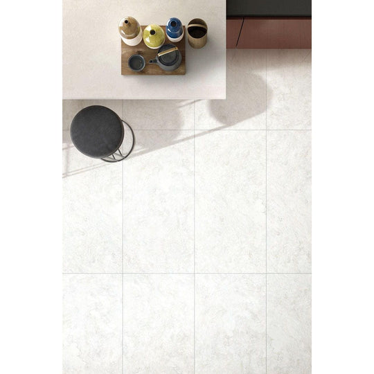 Python onyx porcelain matt floor tiles with white marble effect and subtle gray veining for elegant interiors
