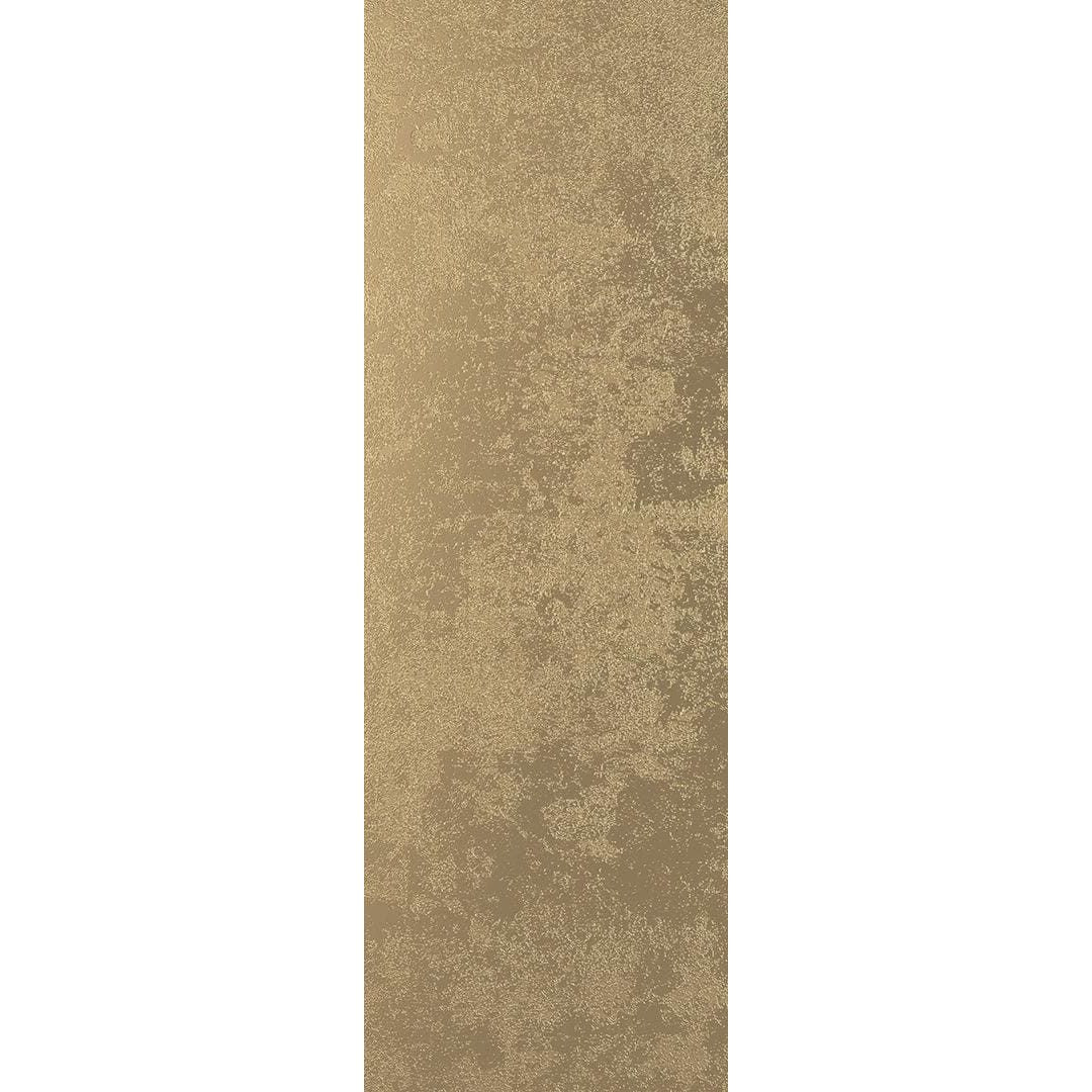 A textured gold metallic tile with a mottled distressed finish reflect midi antique 20 x 60cm