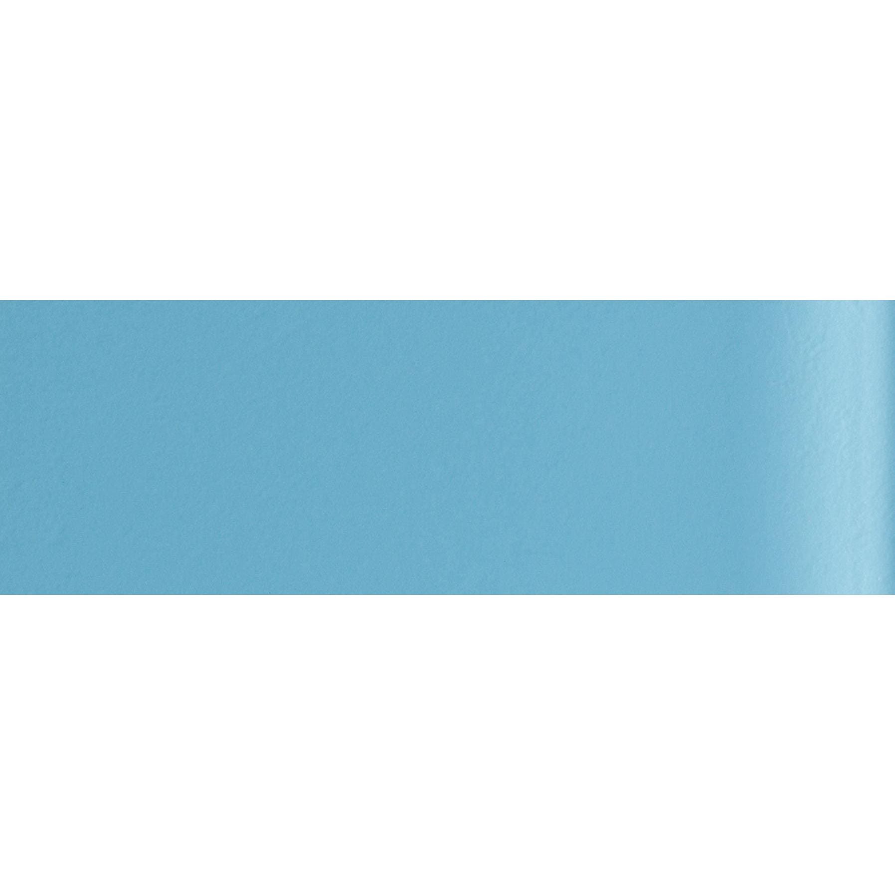 Seine Clear Glass 300 x 100mm solid light blue glass tile
