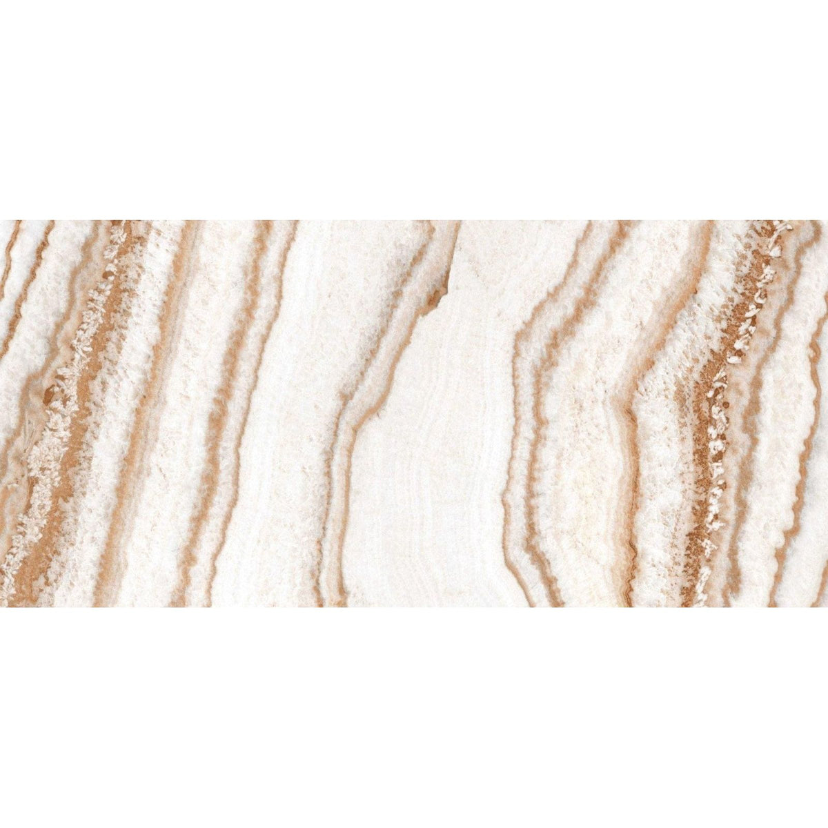 Serie imperial polished white and beige marble patterned tile with natural flowing veining for elegant flooring and walls