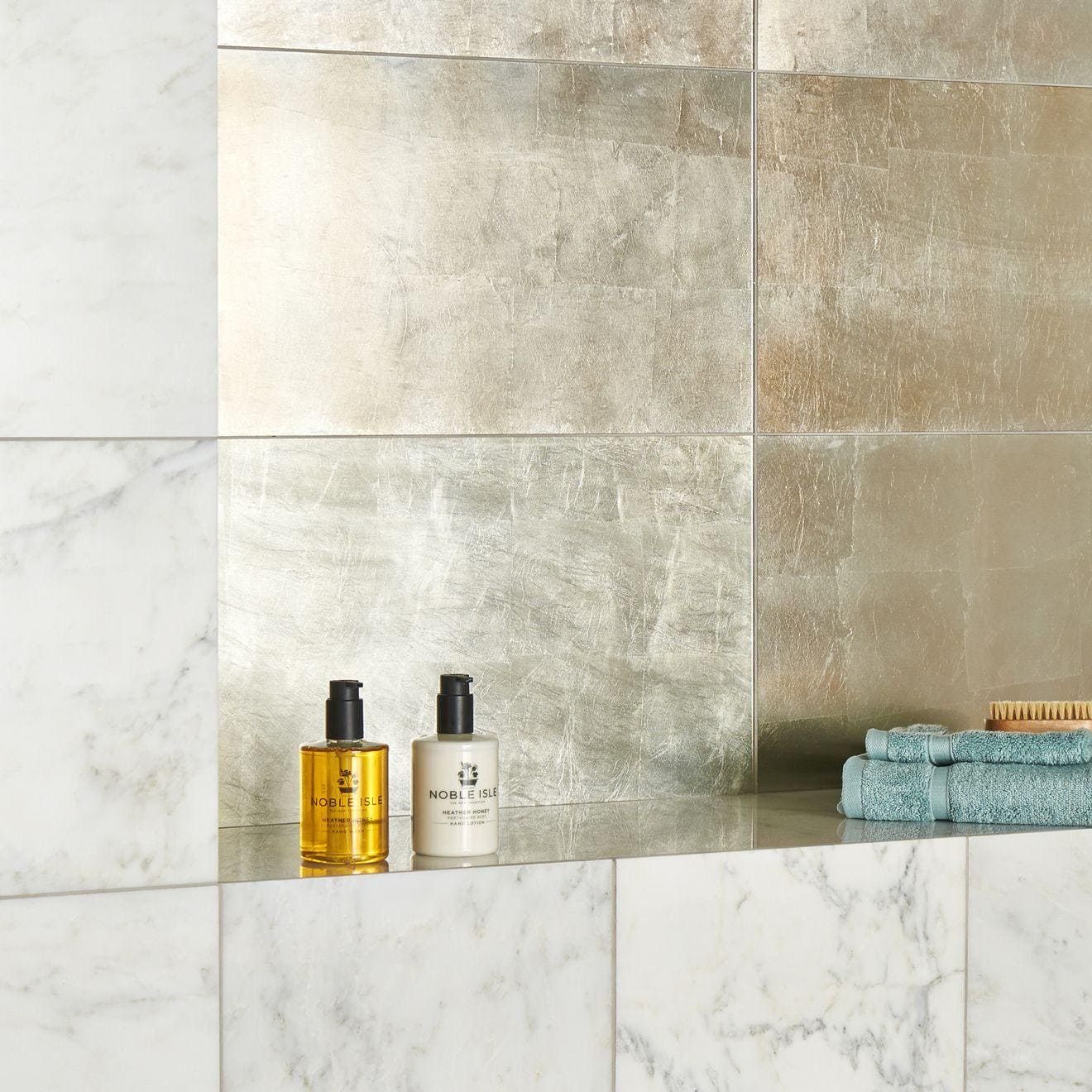 Silver Leaf Decorative Glass