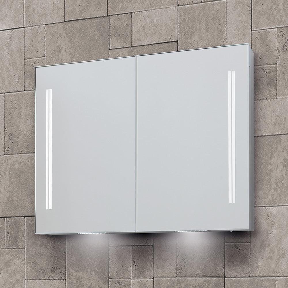 Space II Cabinet Double Door 90x70cm in a bathroom setting