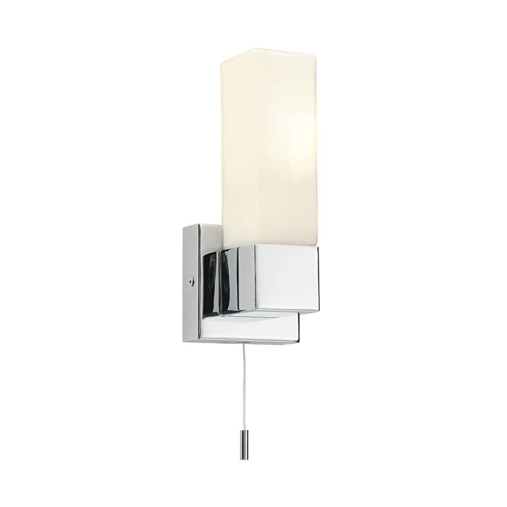 Square Bathroom Wall Light Chrome
