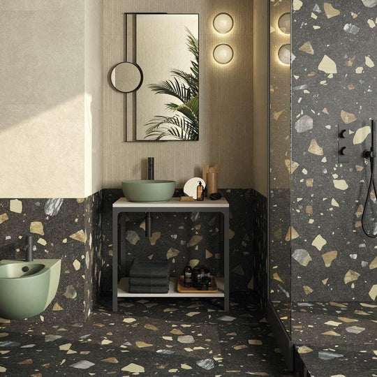 Terrazzo Colore Dark Tiles 80x80cm - alternate view