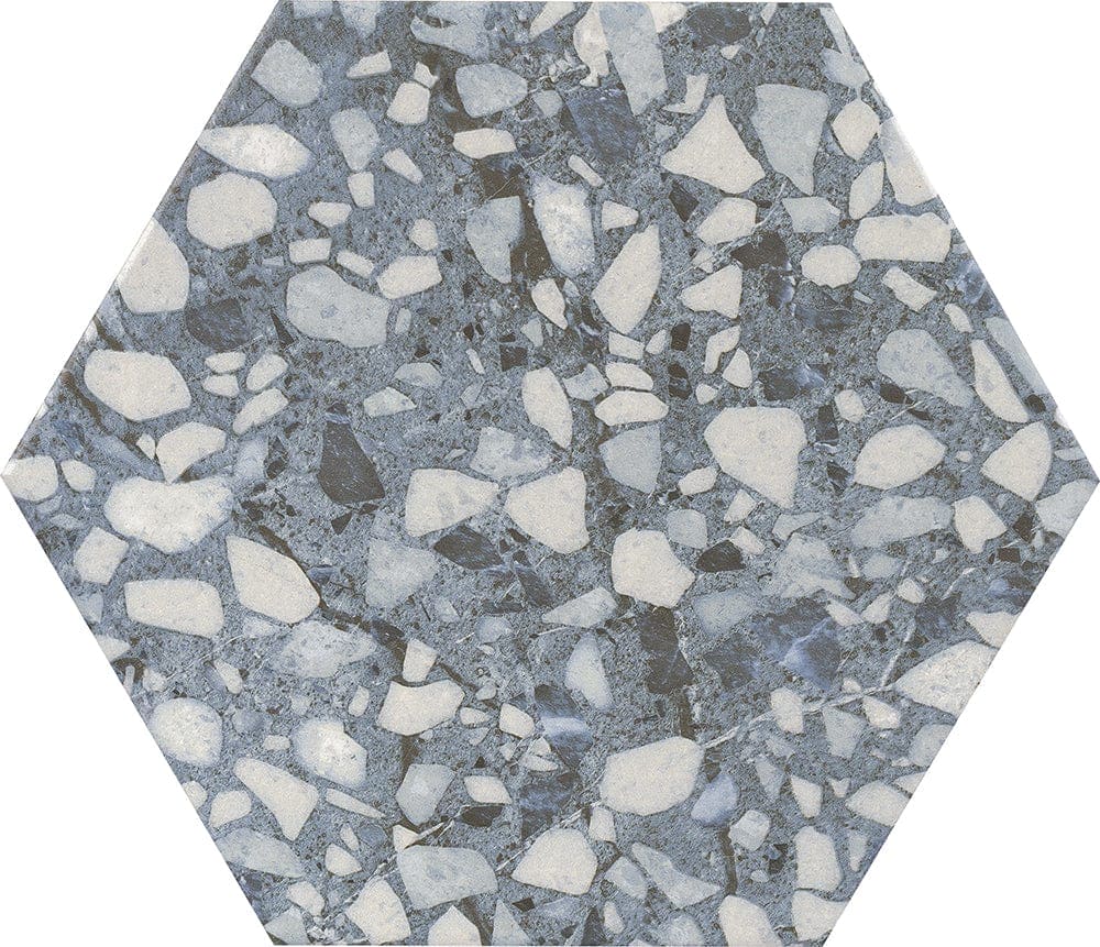 Terrazzo Hexagon Blue