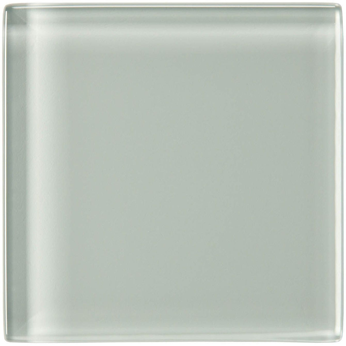 Thames clear glass tile 100 x 100mm translucent square with smooth frosted surface and rounded edges