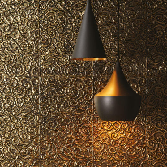 Tutankhamun Decorative Glass bronze decorative glass tiles with two pendant lights