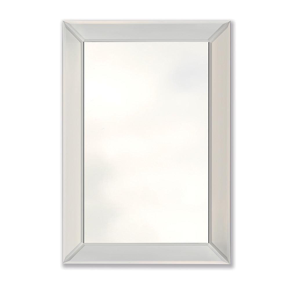 Rectangular Verona mirror with sleek silver framed border ideal for modern wall decor and personal grooming
