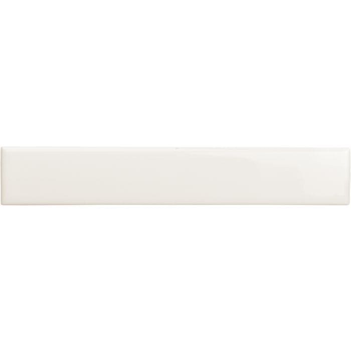 A sleek glossy white vintage white rectangle tile with a smooth uniform surface for wall or floor use