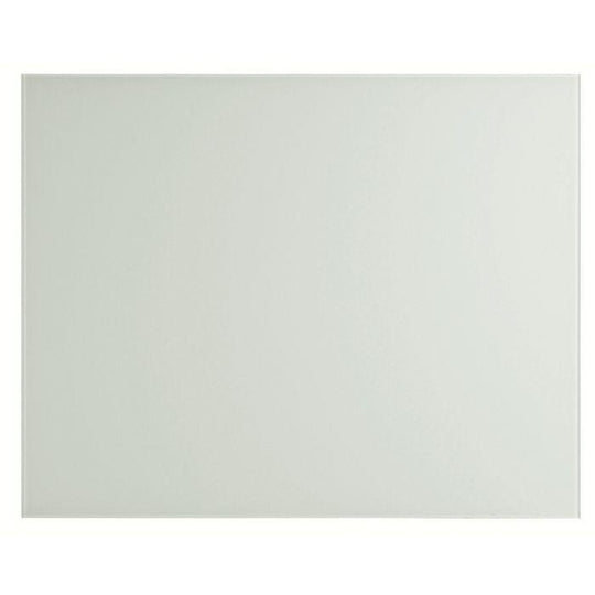 Volga 750x600 splashback featuring a sleek rectangular white glass panel with a smooth reflective surface