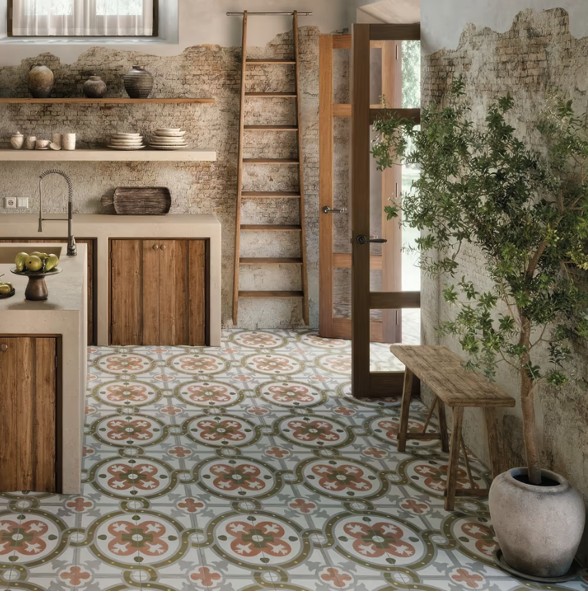 Zayda Sage Multi Matt Vitrified Ceramic tiles from Hyperion Tiles