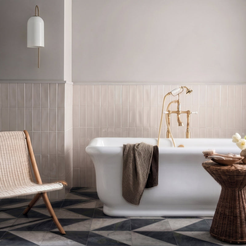 Alhambra White 7.5 x 225cm tiles from Hyperion Tiles