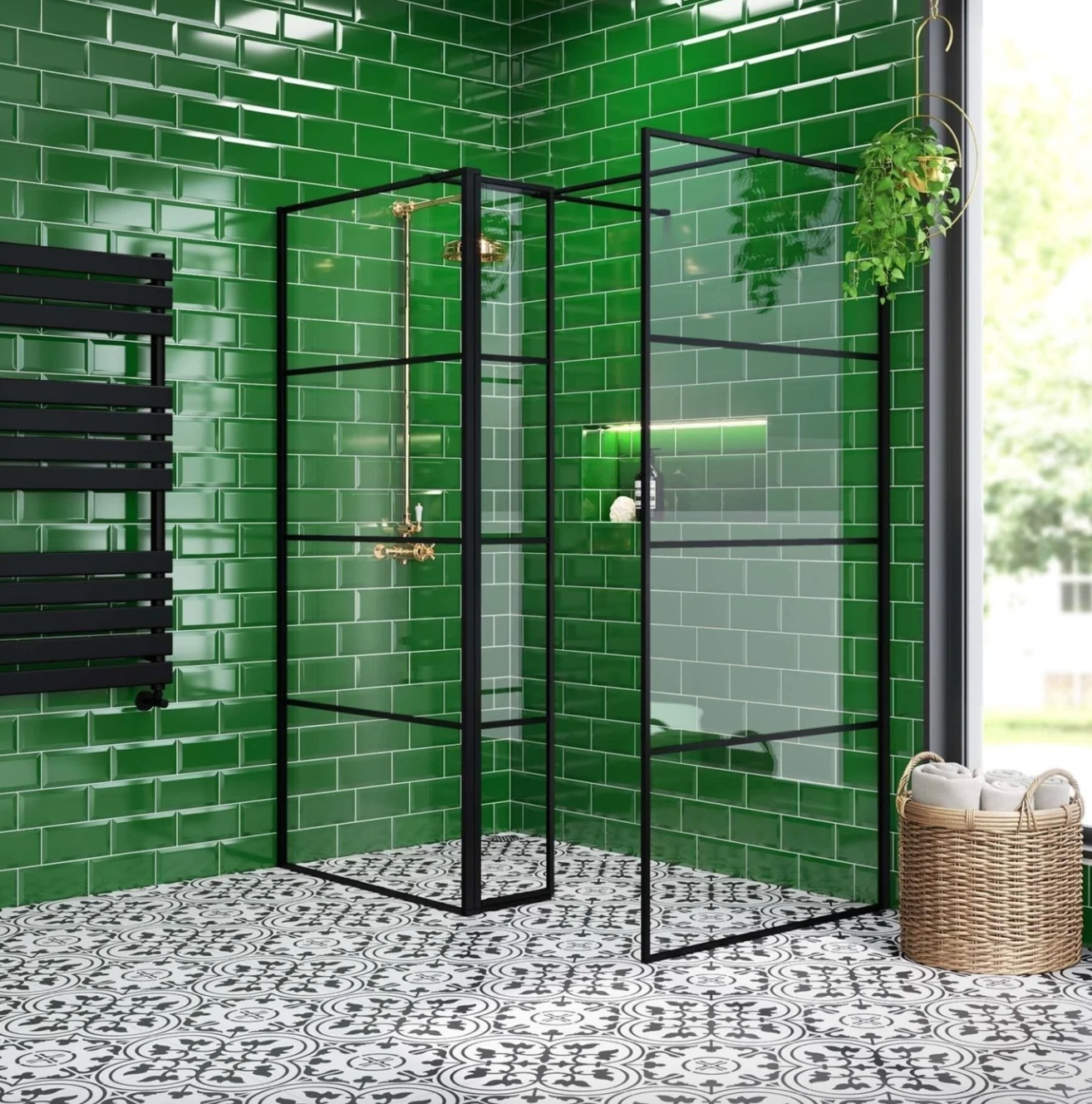 Metro Verde Botella Gloss ceramic wall tiles from Hyperion Tiles