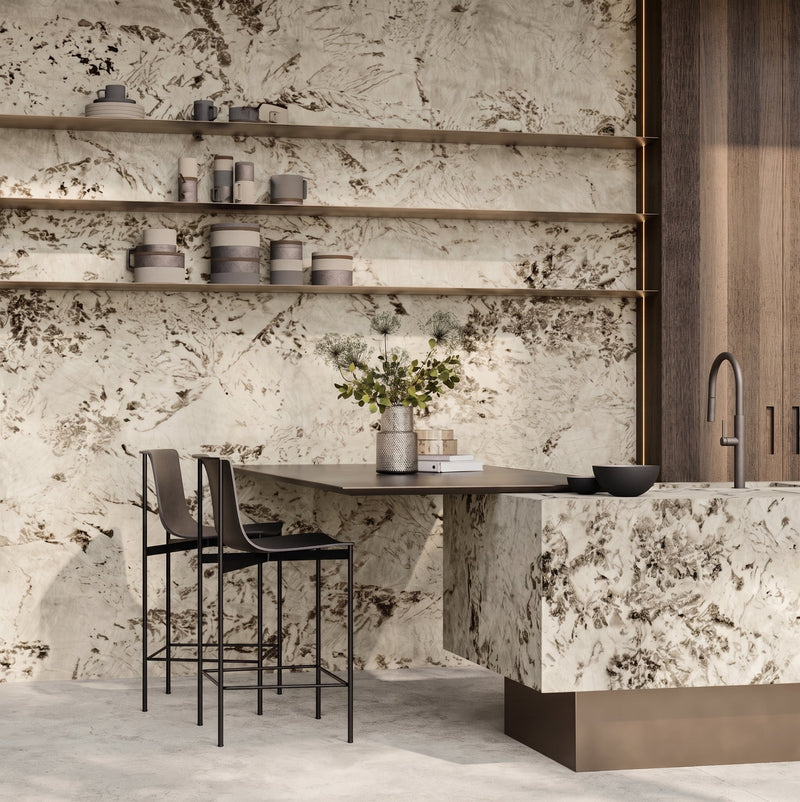 Marvel Epic Alpin large format kitchen wall tiles from Hyperion Tiles