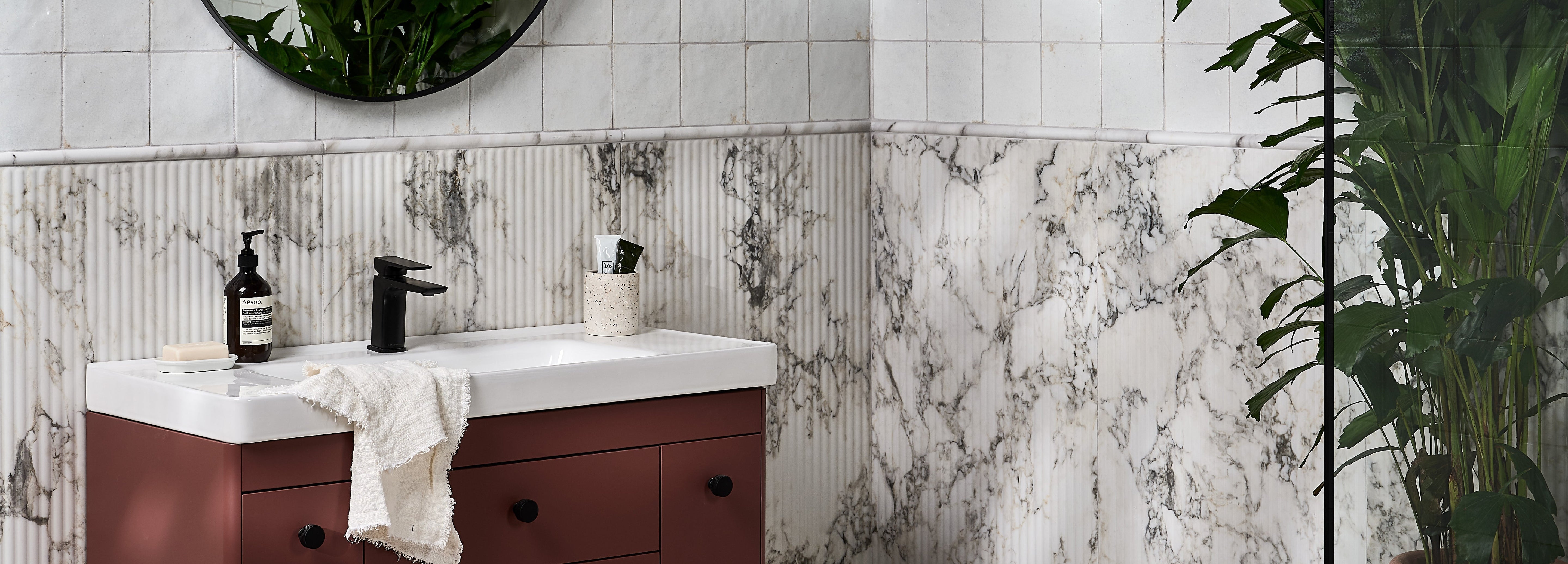 Palm Springs Italiana Plain and Fluted tiles from Hyperion Tiles 