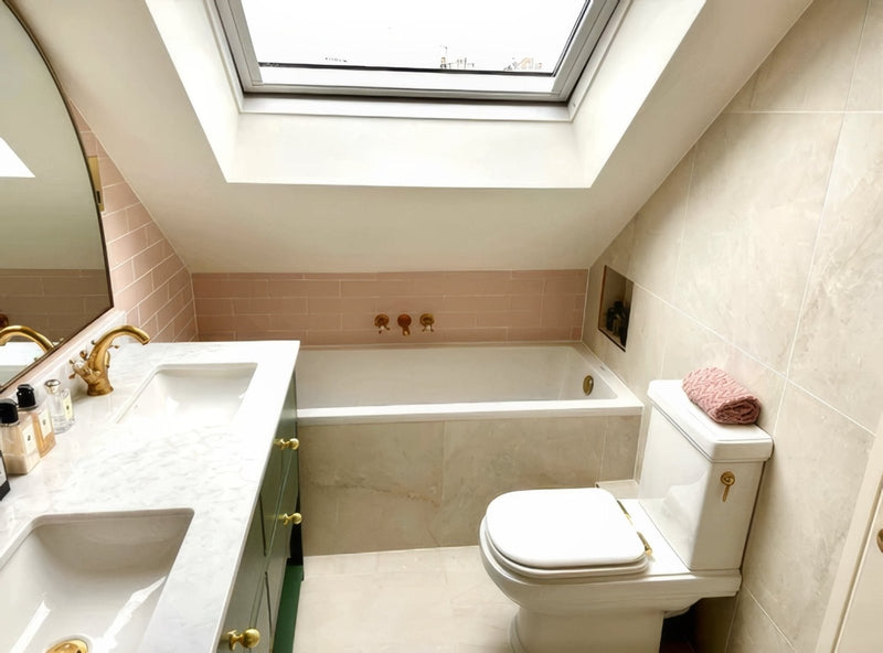 Luxury loft bathroom renovation with interior designer Philippa J Rogers - Hyperion Tiles