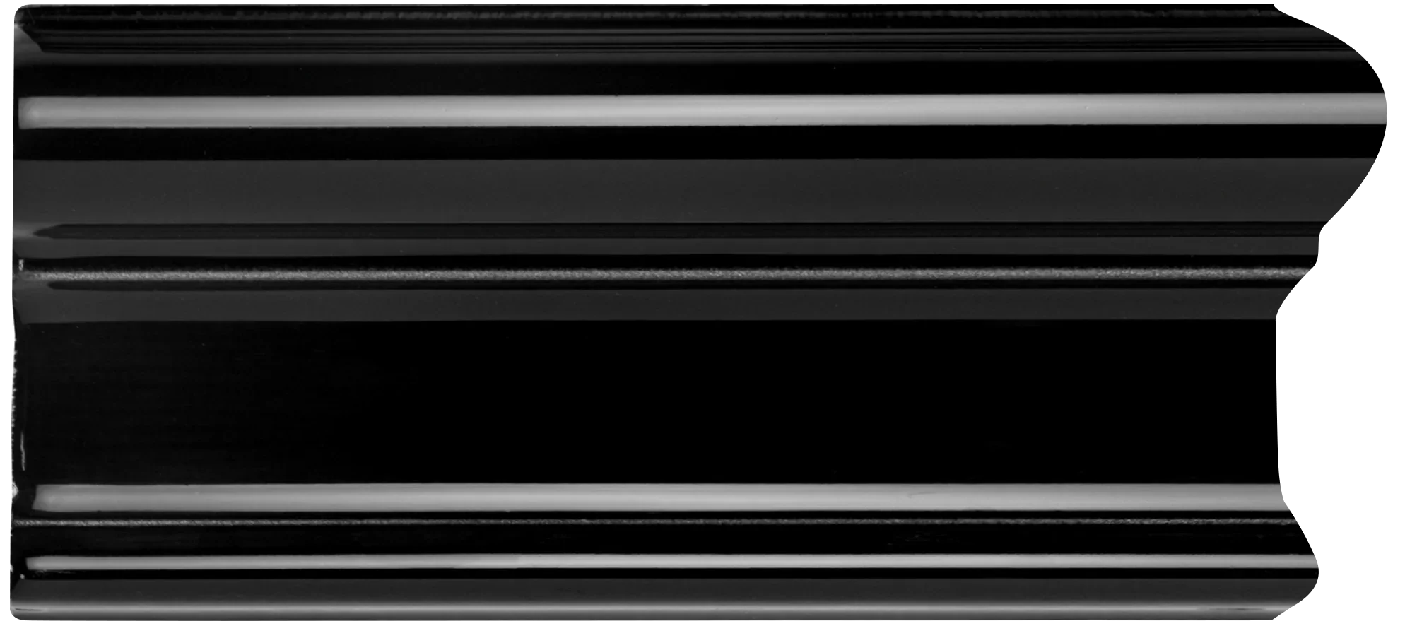 Black glossy metal column with fluted detailing from artworks victoria right external corner collection