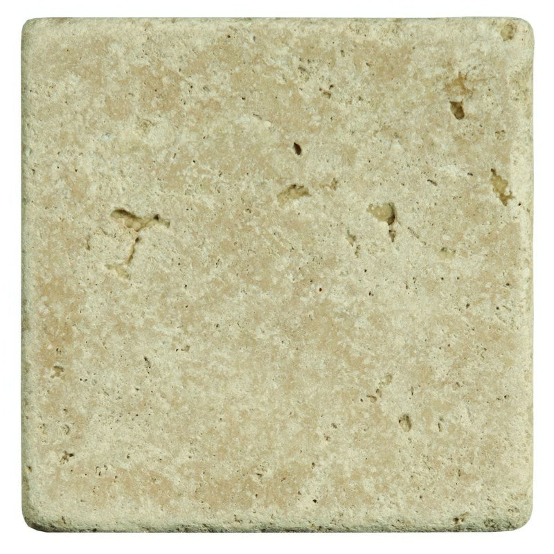 10 x 10cm Kitchen Tiles featuring Ivory Tumbled Travertine