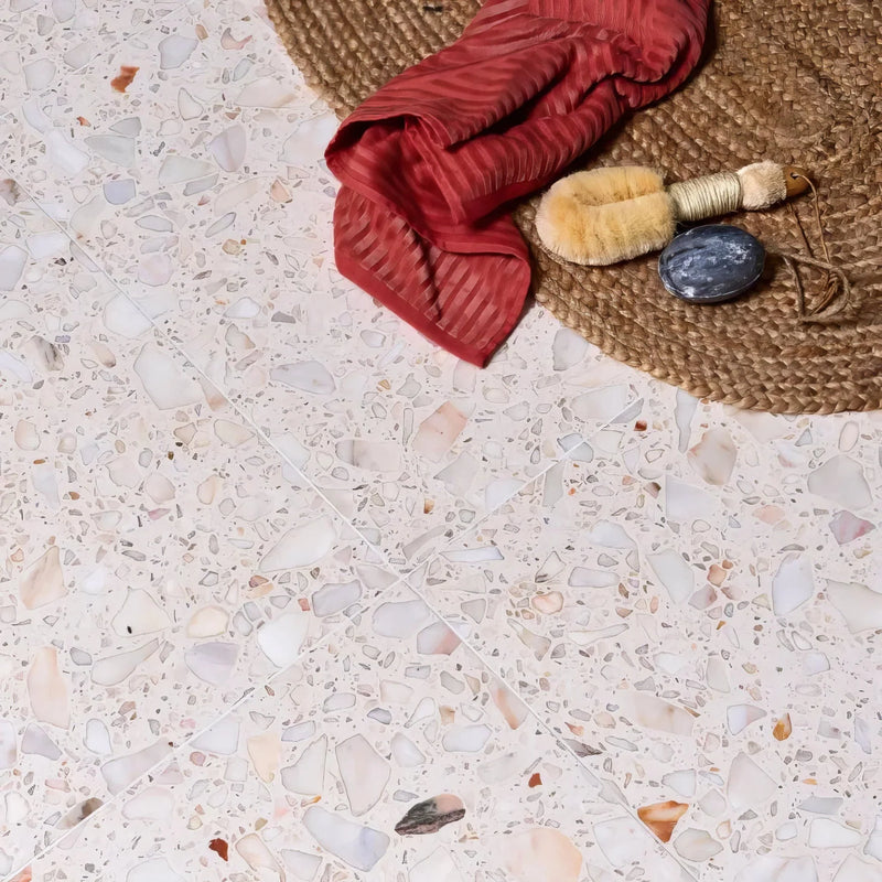 60 x 60cm Floor Tiles featuring Rialto Terrazzo Veneta Honed