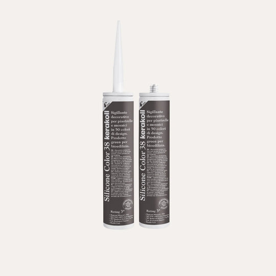 Ca'Pietra Kerakoll Silicone Colour Fig Black No.38, a softened black colour-matched sealant in a 310ml cartridge