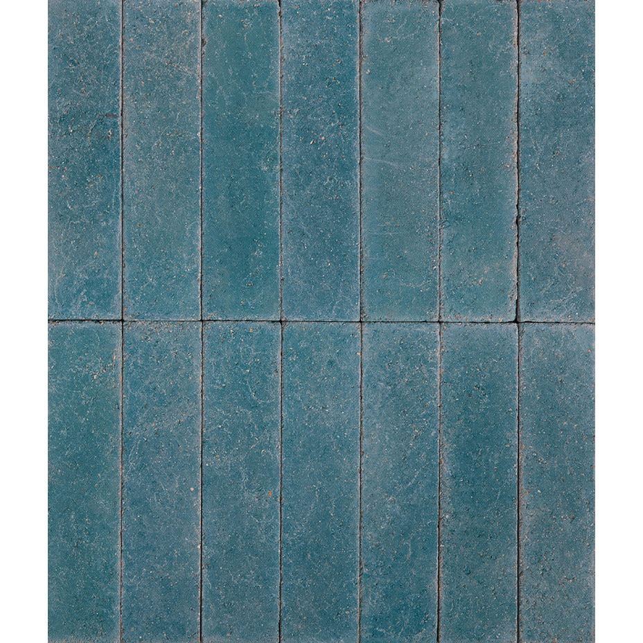 Reform Composite Stone Tumbled Aqua tiles in a room setting