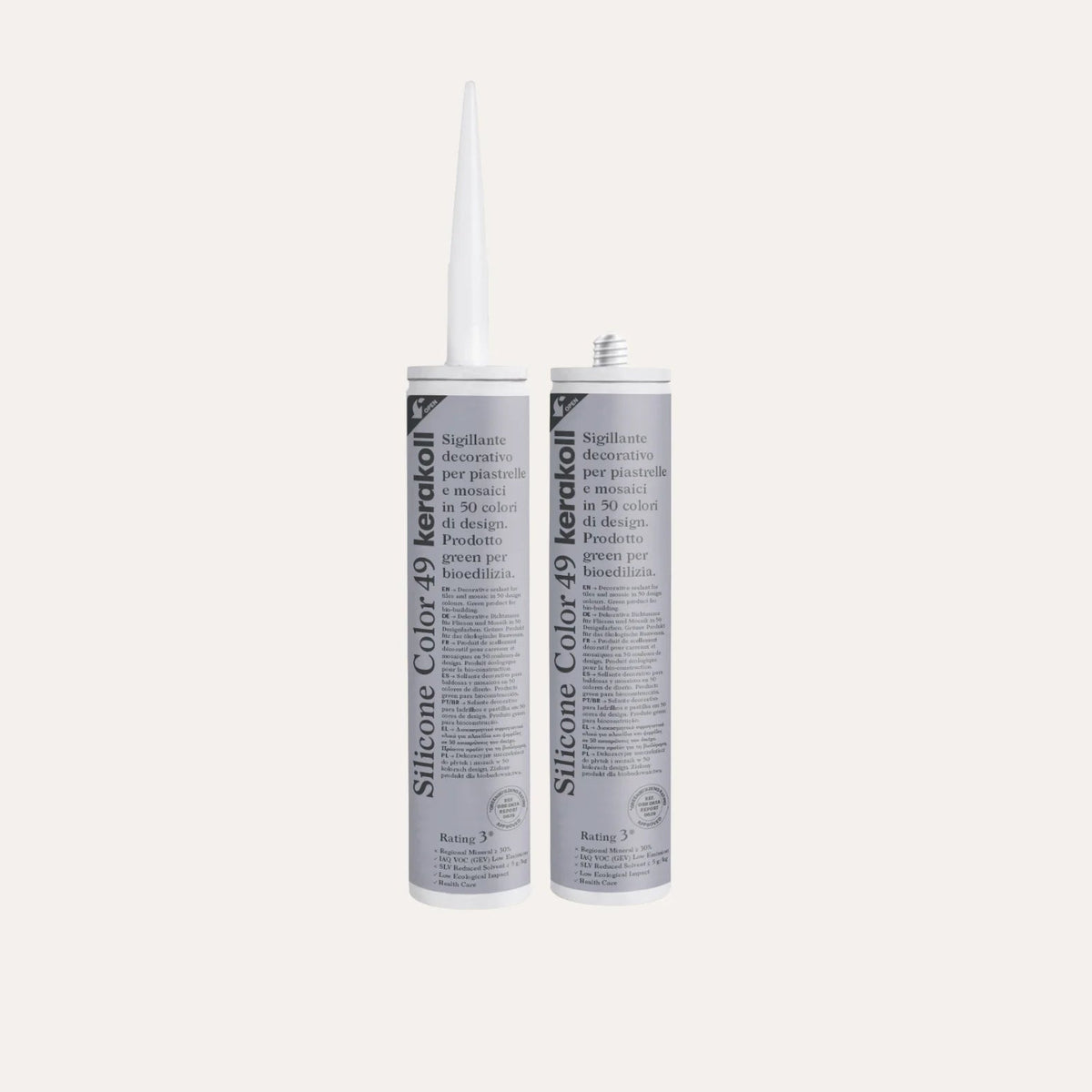 Ca'Pietra Kerakoll Silicone Colour in Dusty Lilac, shade No.49, a chalky mauve 310ml colour silicone sealant cartridge for porcelain and ceramic tiles