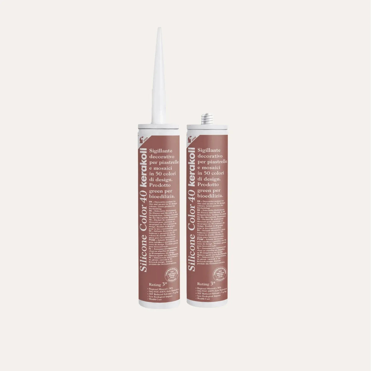 Ca'Pietra Kerakoll Silicone Colour Tuscan Beige No.40, a warm sand colour-matched sealant in a 310ml cartridge