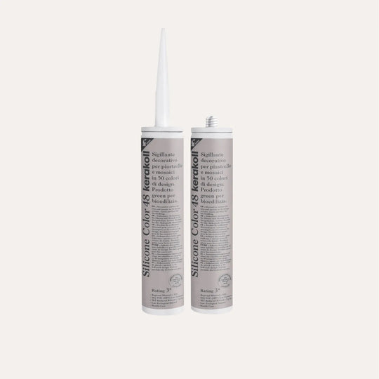 Ca'Pietra Kerakoll Silicone Colour Lilac Shadow No.48, a grey-mauve colour-matched sealant in a 310ml cartridge