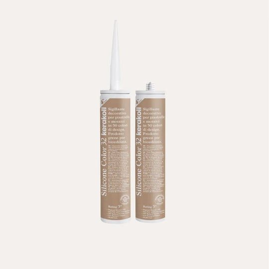 Ca'Pietra Kerakoll Silicone Colour Peach Beige No.32, a warm apricot beige sealant in a 310ml cartridge